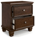 Danabrin - Brown - Two Drawer Nightstand