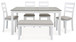 Stonehollow - White / Gray - Rectangular Drm Table Set (Set of 6)