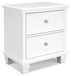 Fortman - White - Two Drawer Night Stand