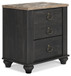 Nanforth - Two-tone - Two Drawer Night Stand