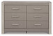 Surancha - Gray - Six Drawer Dresser