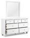 Fortman - White - Dresser And Mirror