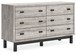 Vessalli - Black / Gray - Six Drawer Dresser