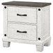 Lilith - 2-Drawer Nightstand - Distressed Gray And White