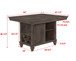 Regent - Counter Height Table - Charcoal Black