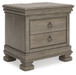 Lexorne - Gray - Three Drawer Night Stand