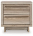 Hasbrick - Tan - Two Drawer Night Stand