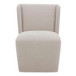 Cormac - Performance Fabric Rolling Dining Chair - Helio Oyster