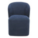 Larson - Performance Fabric Rolling Dining Chair - Helio Midnight