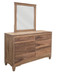 Parota Nova - 6 Drawers Dresser - Brown Cappuccino