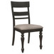 Bridget - Ladder Back Dining Side Chair (Set of 2) - Charcoal Sandthrough And Stone Brown