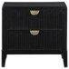 Brookmead - 2-Drawer Nightstand - Black