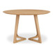 Godenza - Round Dining Table - Light Brown / Oak