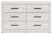 Cayboni - Whitewash - Six Drawer Dresser