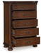 Lavinton - Brown - Five Drawer Chest