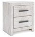 Cayboni - Whitewash - Two Drawer Night Stand