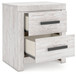 Cayboni - Whitewash - Two Drawer Night Stand