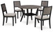 Corloda - Black / Gray - Round Drm Table Set (Set of 5)