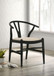 Cortona - Danish Y-Shaped Back Wishbone Dining Side Chair (Set of 2) - Black And Beige