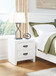 Binterglen - White - Two Drawer Night Stand