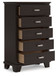 Covetown - Dark Brown - Five Drawer Chest