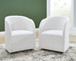 Rowanbeck - Ivory - Dining Upholstered Arm Chair (Set of 2)