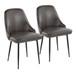 Marcel - Dining Chair (Set of 2) - Black Legs & Faux Leather