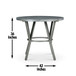 Portland - 3 Piece Dining Set With Round Counter Table - Pearl Silver