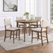 Oslo - 5 Piece Dining Set (Counter Table And 4 Chairs) - Light Brown