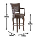 Antoinette - PU Swivel Bar Chair (Set of 2) - Dark Brown