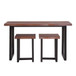 Jennings - Live Edge 3 Piece Counter Dining Set - Brown