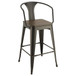 Cavalier - Metal Bar Chair (Set of 2) - Dark Elm And Matte Black