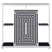 Zinnia - 2-Tier Bar Unit - Glossy Black And White