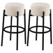 Leonard - Upholstered Backless Round Stools (Set of 2)