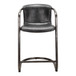 Freeman - Leather Counter Stool (Set of 2) - Onyx Black