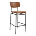 Sailor - Leather Bar Stool - Dark Brown