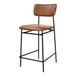 Sailor - Counter Stool - Dark Brown - Leather