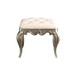 Esteban - Vanity Stool - Ivory Velvet & Antique Champagne Finish