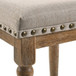 Farsiris - Counter Height Stool (Set of 2) - Beige Fabric & Weathered Oak