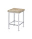 Raine - Counter Height Stool Set of 2) - Beige Velvet & Chrome