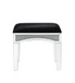 Noralie - Vanity Stool - Black Fabric, Mirrored & Faux Diamonds