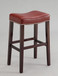 Lewis - Stool (Set of 2) - Red PU & Espresso