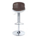 Brancaster - Adjustable Stool With Swivel - Vintage Brown Top Grain Leather & Aluminum