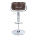 Brancaster - 41" Adjustable Stool With Swivel - Vintage Brown Top Grain Leather & Aluminum