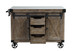 Alforvott - Kitchen Island - Marble Top & Weathered Gray