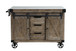 Alforvott - Kitchen Island - Marble Top & Weathered Gray