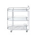Inyo - Serving Cart - Clear Glass & Chrome