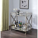 Kristensen - Serving Cart - Mirrored & Antique Gold