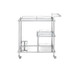 Splinter - Serving Cart - Clear Glass & Chrome Finish