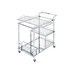 Splinter - Serving Cart - Clear Glass & Chrome Finish